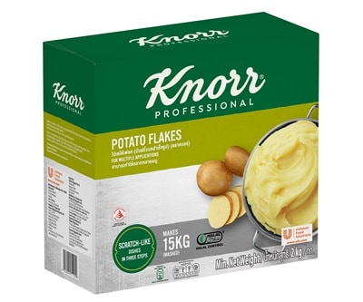 Knorr Potato Flakes 2kg - New Knorr Potato Flakes - real potatoes, sustainably grown, harvested, dried and flaked to give you a versatile quality potato base